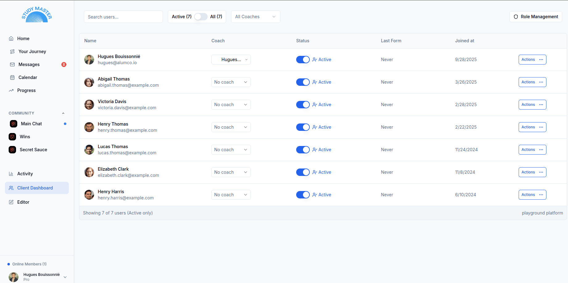 Progress Analytics preview